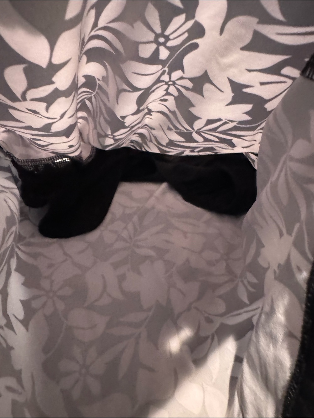 Lands' End Black and White Floral Swim Shorts - Picture 8 of 8